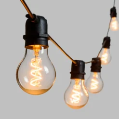 Catena 5 m, 10 lampadine goccia Ø 60 mm, led bianco caldo a spirale, prolungabile