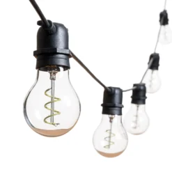 Catena 5 m, 10 lampadine goccia Ø 60 mm, led blu a spirale, prolungabile