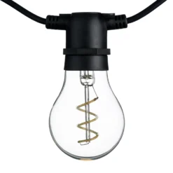 Catena 5 m, 10 lampadine goccia Ø 60 mm, led blu a spirale, prolungabile