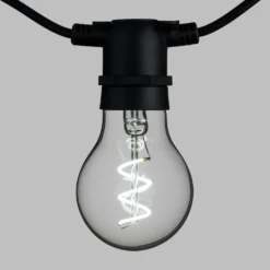 Catena 5 m, 10 lampadine goccia Ø 60 mm, led bianco freddo a spirale, prolungabile