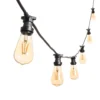 Catena 5 m, 16 lampadine led Edison Ø 64 mm di 4 watt dimmerabili, cavo nero, prolungabile