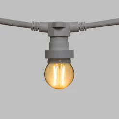 Catena 5 m, 16 lampadine led globo Ø 45 mm di 2 Watt, cavo bianco, prolungabile