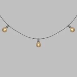 Catena 5 m, 16 lampadine led globo Ø 95 mm di 4 Watt, cavo bianco, prolungabile