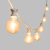 Catena 5 m, 16 lampadine led globo Ø 95 mm di 4 watt, dimmerabili, cavo bianco, prolungabile