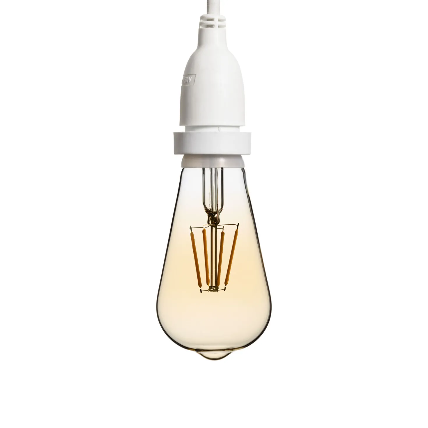 Catena 5 m, 8 lampadine led pendenti Edison Ø 64 mm di 4 Watt, h 70 cm, prolungabile
