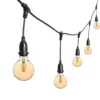 Catena 5 m, 8 lampadine led pendenti globo Ø 95 mm da 4 watt dimmerabili, h 30 cm, prolungabile