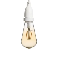 Catena 5 m, 8 lampadine led pendenti Edison Ø 64 mm di 4 watt dimmerabili, h 70 cm, prolungabile