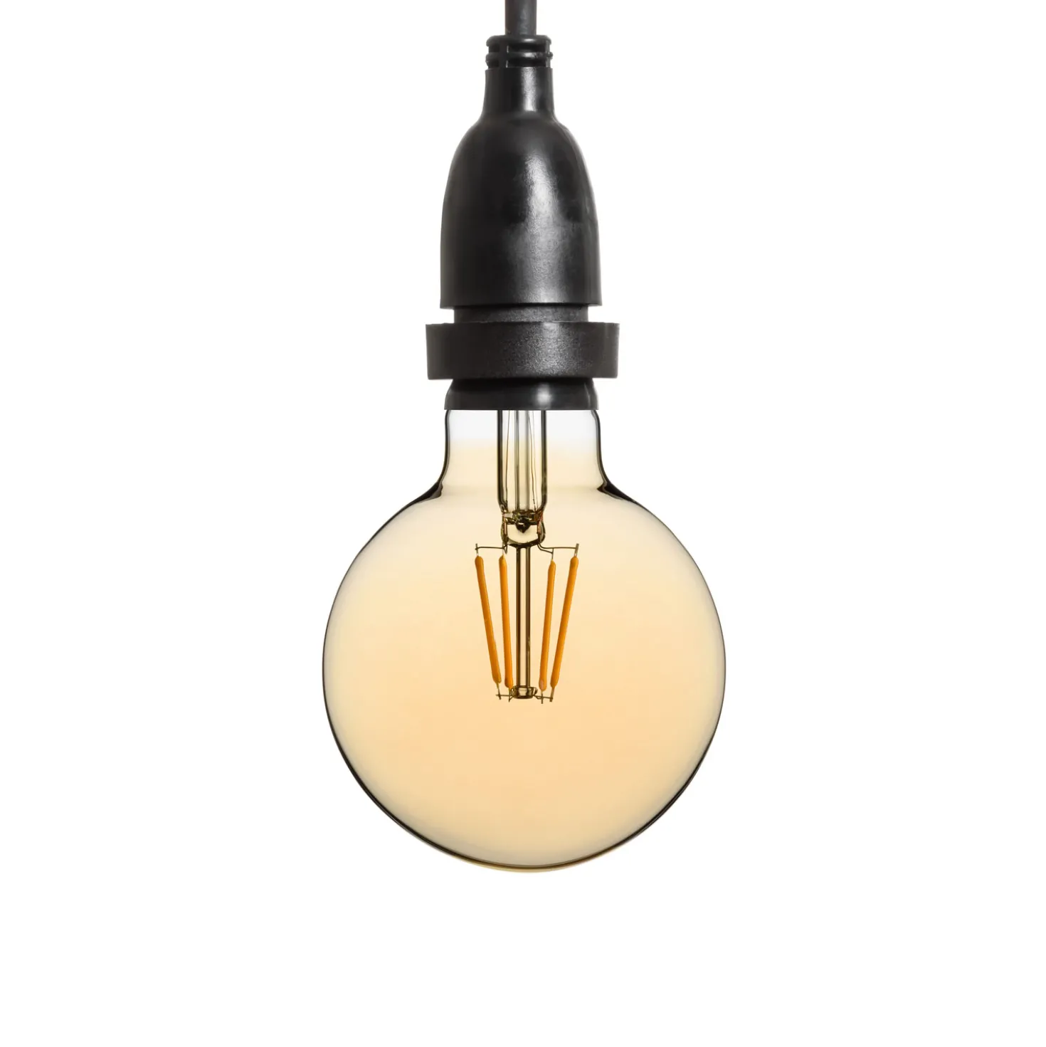 Catena 5 m, 8 lampadine led pendenti globo Ø 95 mm da 4 Watt, h 30 cm, prolungabile
