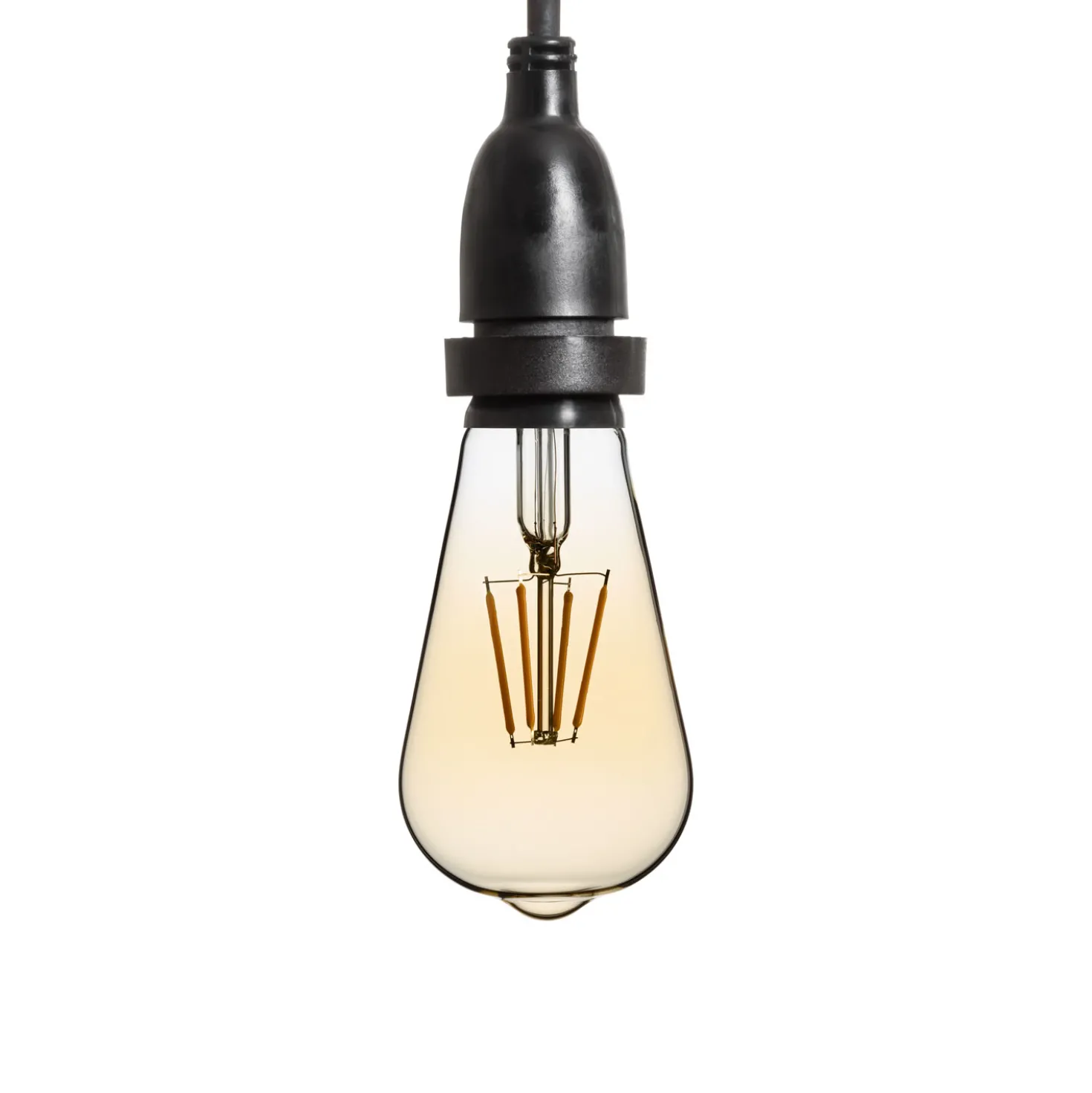 Catena 5 m, 8 lampadine led pendenti Edison Ø 64 mm di 4 Watt, h 70 cm, prolungabile