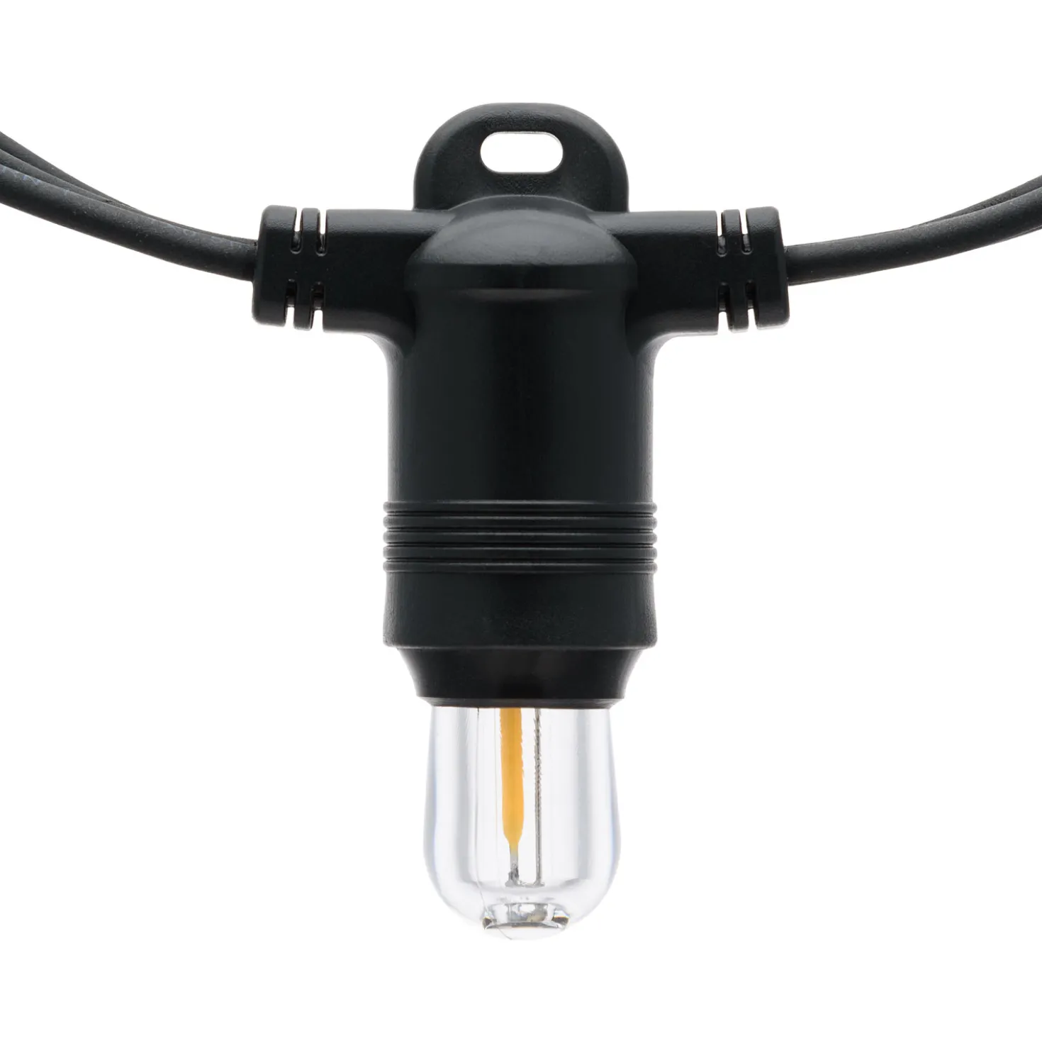 Catena 6 m, 20 lampadine Ø 18 mm, filament led bianco caldo, prolungabile, senza presa