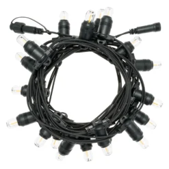 Catena 6 m, 20 lampadine Ø 18 mm, filament led bianco caldo, prolungabile, senza presa