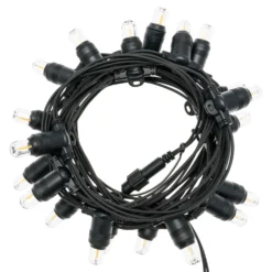Catena 6 m, 20 lampadine Ø 18 mm, filament led bianco caldo, prolungabile, senza presa