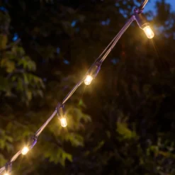 Catena 6 m, 20 lampadine Ø 18 mm, filament led bianco caldo, prolungabile, senza presa