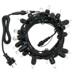 Catena 6 m, 20 lampadine Ø 18 mm, filament led bianco caldo, prolungabile