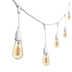 Catena 5 m, 8 lampadine pendenti Edison Ø 64 mm, h 30 cm, led a spirale, prolungabile