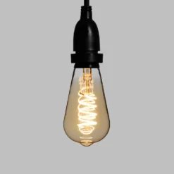 Catena 5 m, 8 lampadine pendenti Edison Ø 64 mm, h 30 cm, led a spirale, prolungabile
