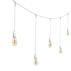 Catena 5 m, 8 lampadine pendenti Edison Ø 64 mm, h 70 cm, led a spirale, prolungabile