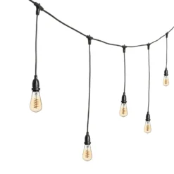 Catena 5 m, 8 lampadine pendenti Edison Ø 64 mm, h 70 cm, led a spirale, prolungabile