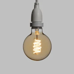 Catena 5 m, 8 lampadine pendenti globo Ø 95 mm, h 70 cm, led a spirale, prolungabile