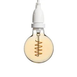 Catena 5 m, 8 lampadine pendenti globo Ø 95 mm, h 70 cm, led a spirale, prolungabile