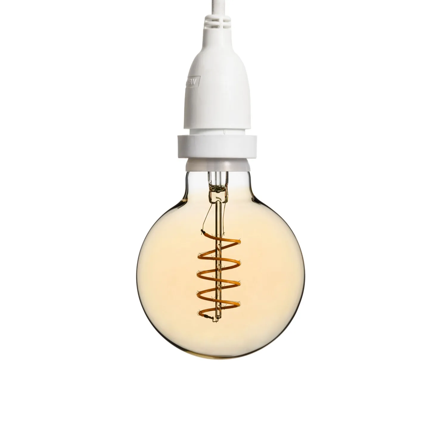 Catena 5 m, 8 lampadine pendenti globo Ø 95 mm, h 70 cm, led a spirale, prolungabile