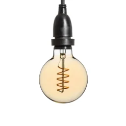 Catena 5 m, 8 lampadine pendenti globo Ø 95 mm, h 70 cm, led a spirale, prolungabile