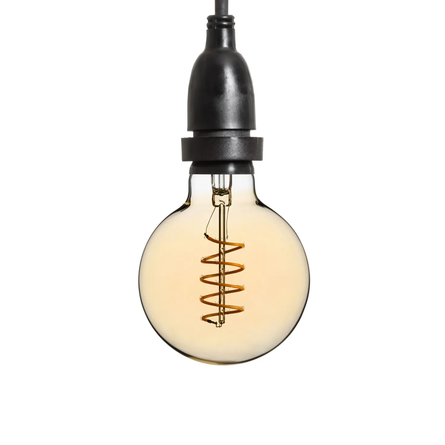 Catena 5 m, 8 lampadine pendenti globo Ø 95 mm, h 70 cm, led a spirale, prolungabile
