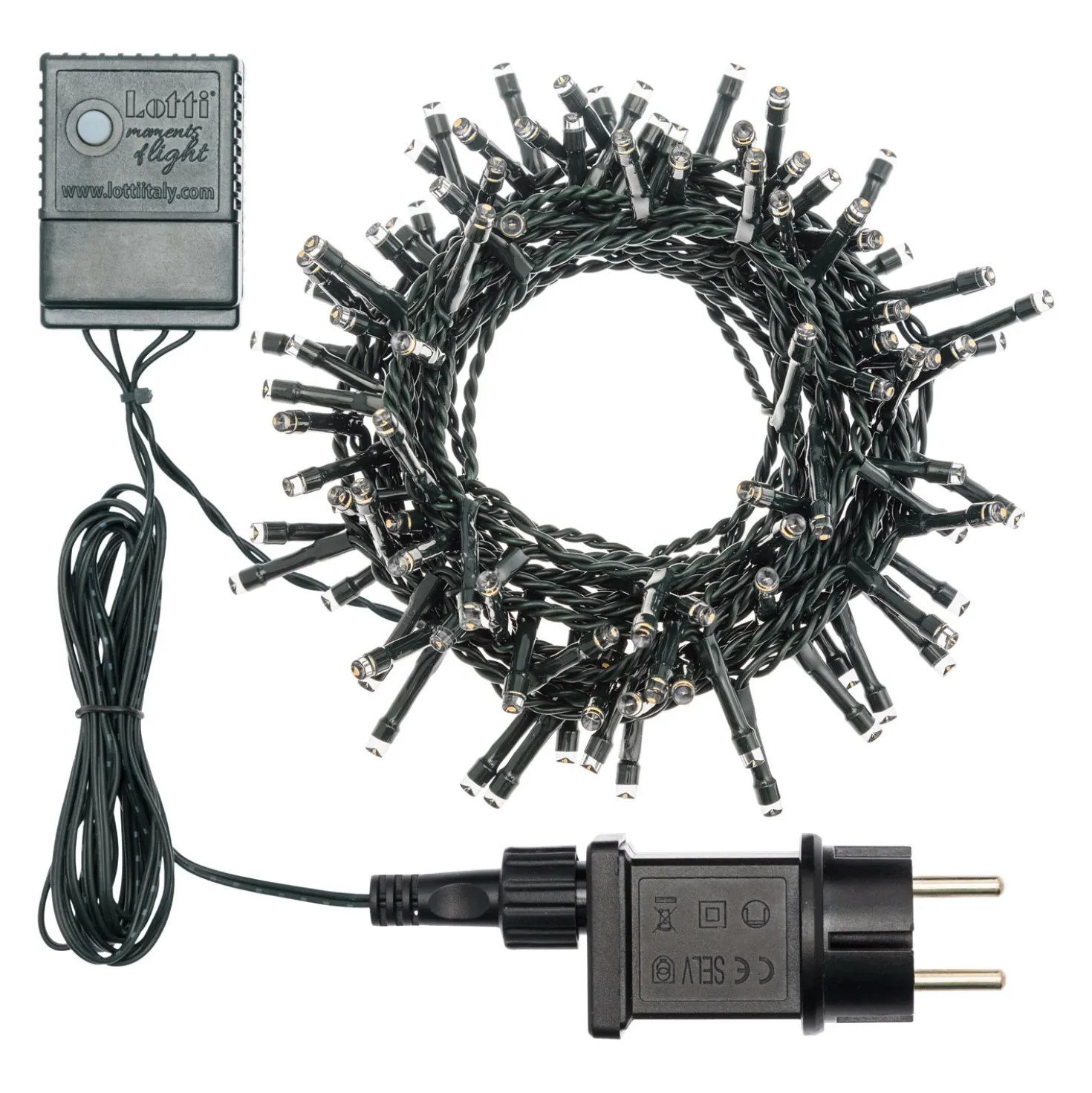 Catena 5 m, 100 led bianco caldo