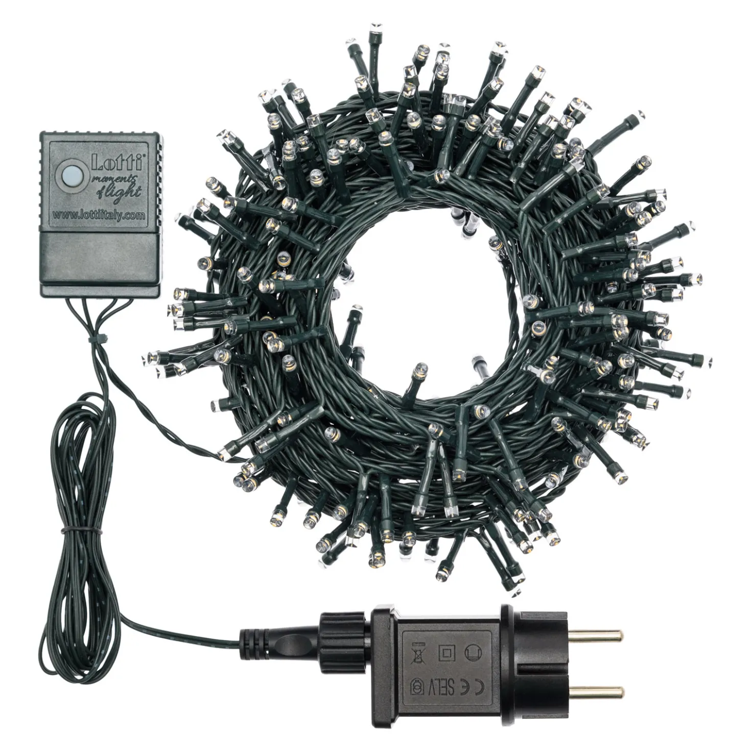 Catena 12,5 m, 300 led bianco caldo