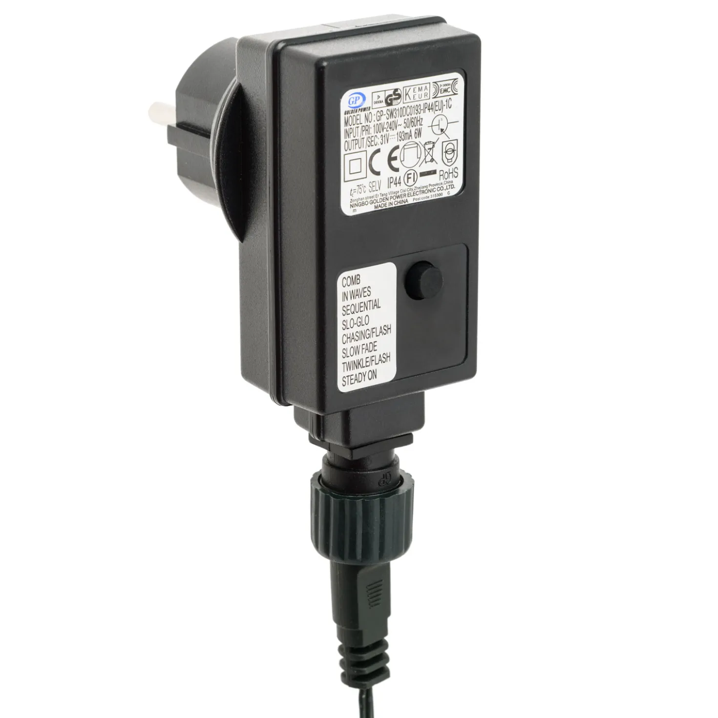 Catena 40 m, 1000 led bianco caldo, cavo verde