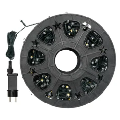 Catena 100 m, 1000 led Convex Ø 8 mm, bianco caldo e bianco freddo, cavo verde