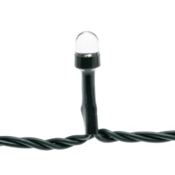 Catena 100 m, 1000 led Convex Ø 8 mm, bianco caldo e bianco freddo, cavo verde