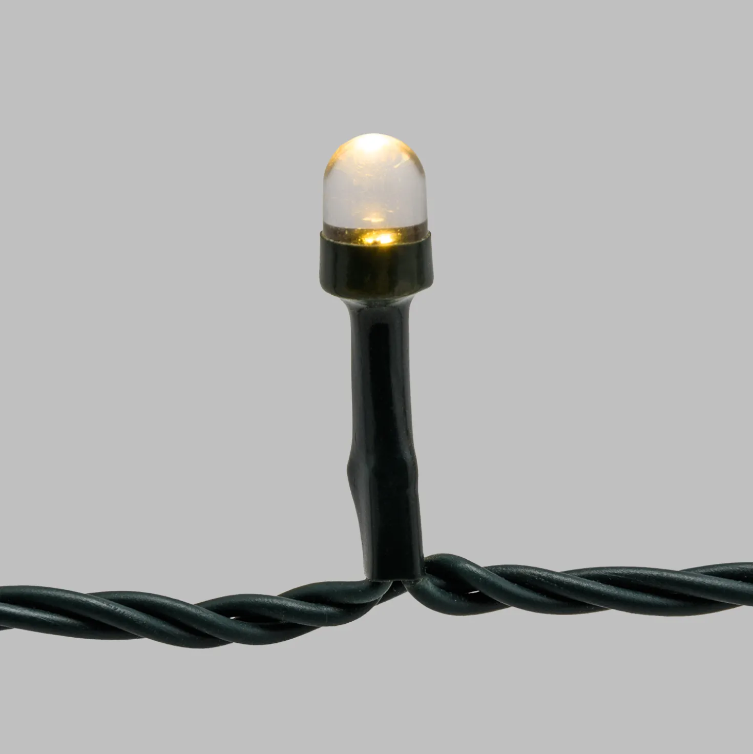 Catena 100 m, 1000 led Convex Ø 8 mm, bianco caldo e bianco freddo, cavo verde