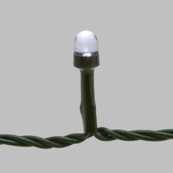 Catena 100 m, 1000 led Convex Ø 8 mm, bianco caldo e bianco freddo, cavo verde