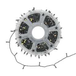 Catena 50 m, 500 led Convex Ø 6.8 mm, bianco caldo, cavo verde