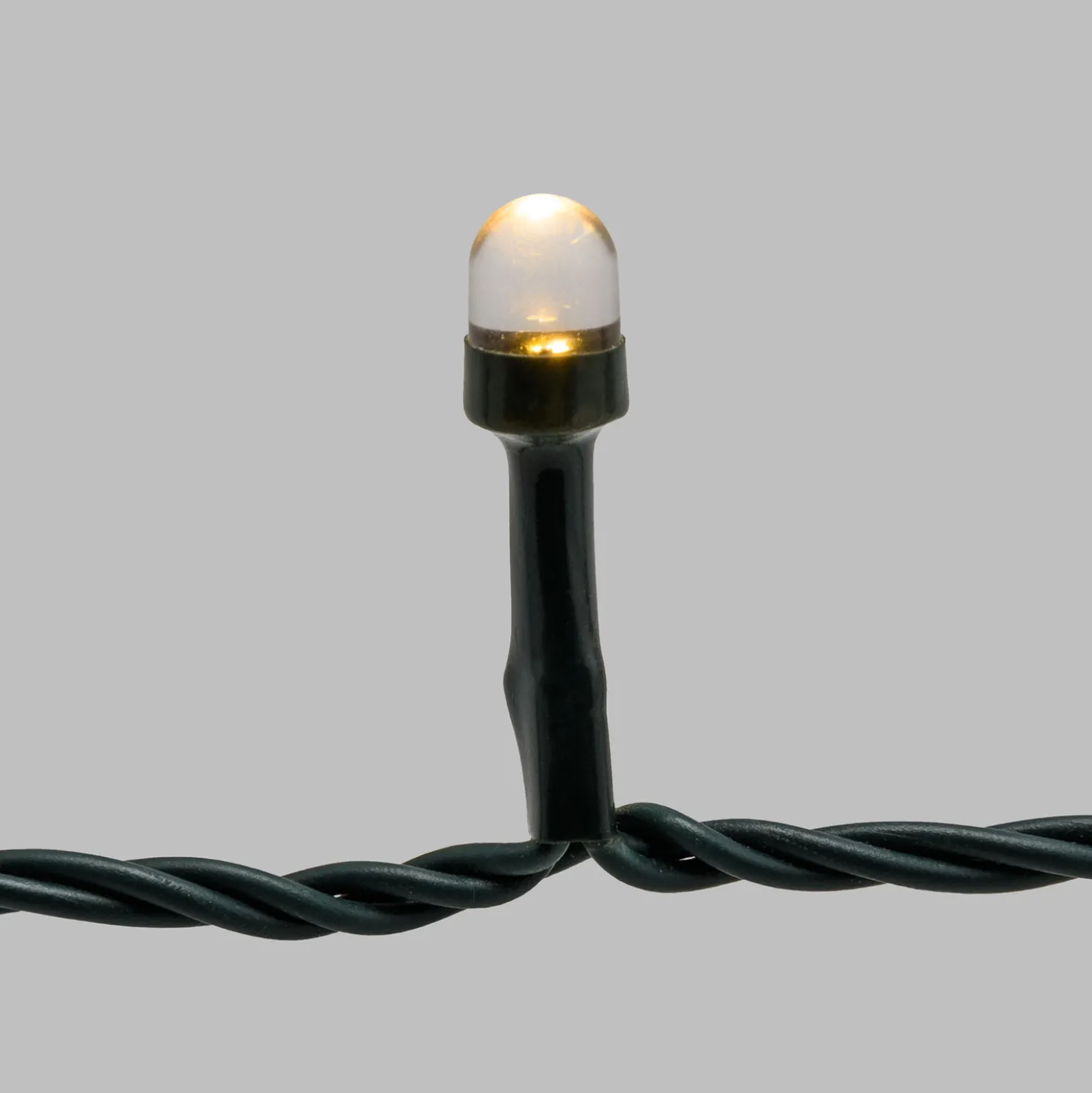 Catena 100 m, 1000 Led Convex Ø 8 mm, bianco caldo, cavo verde
