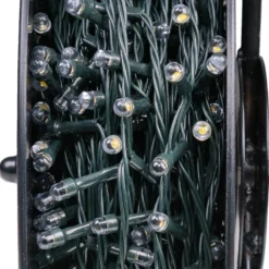 Catena 60 m, 750 led Convex Ø 6,8 mm, bianco caldo, cavo verde