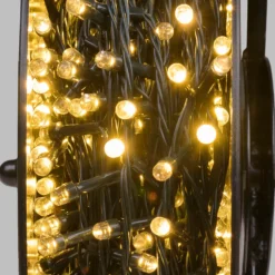 Catena 60 m, 750 led Convex Ø 6,8 mm, bianco caldo, cavo verde