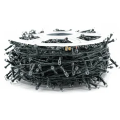Catena 100 m, 1000 led Convex Ø 6.8 mm, multicolor, cavo verde
