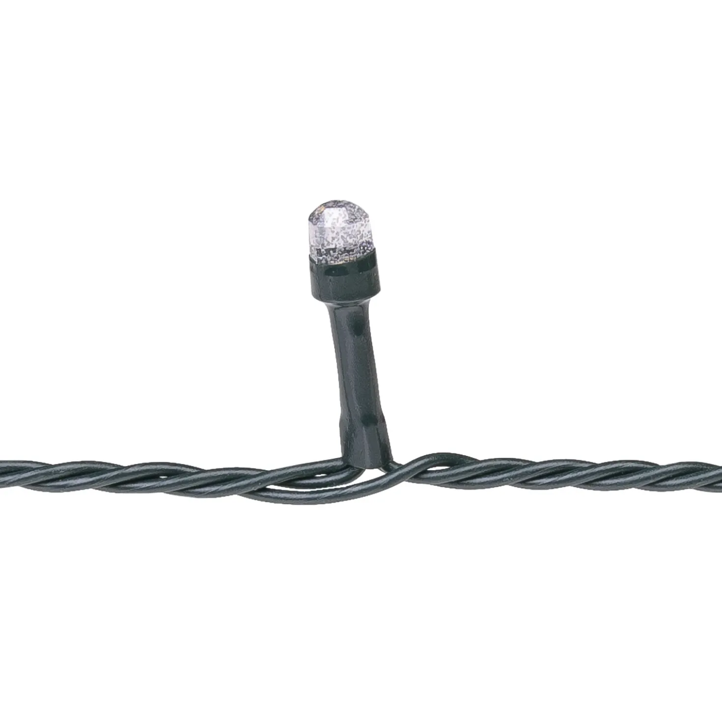 Catena 50 m, 500 led Diamante Bubble bianco freddo, cavo verde