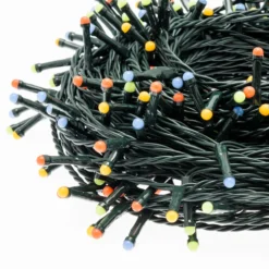 Catena 25 m, led multicolor, pannello solare e trasformatore inclusi