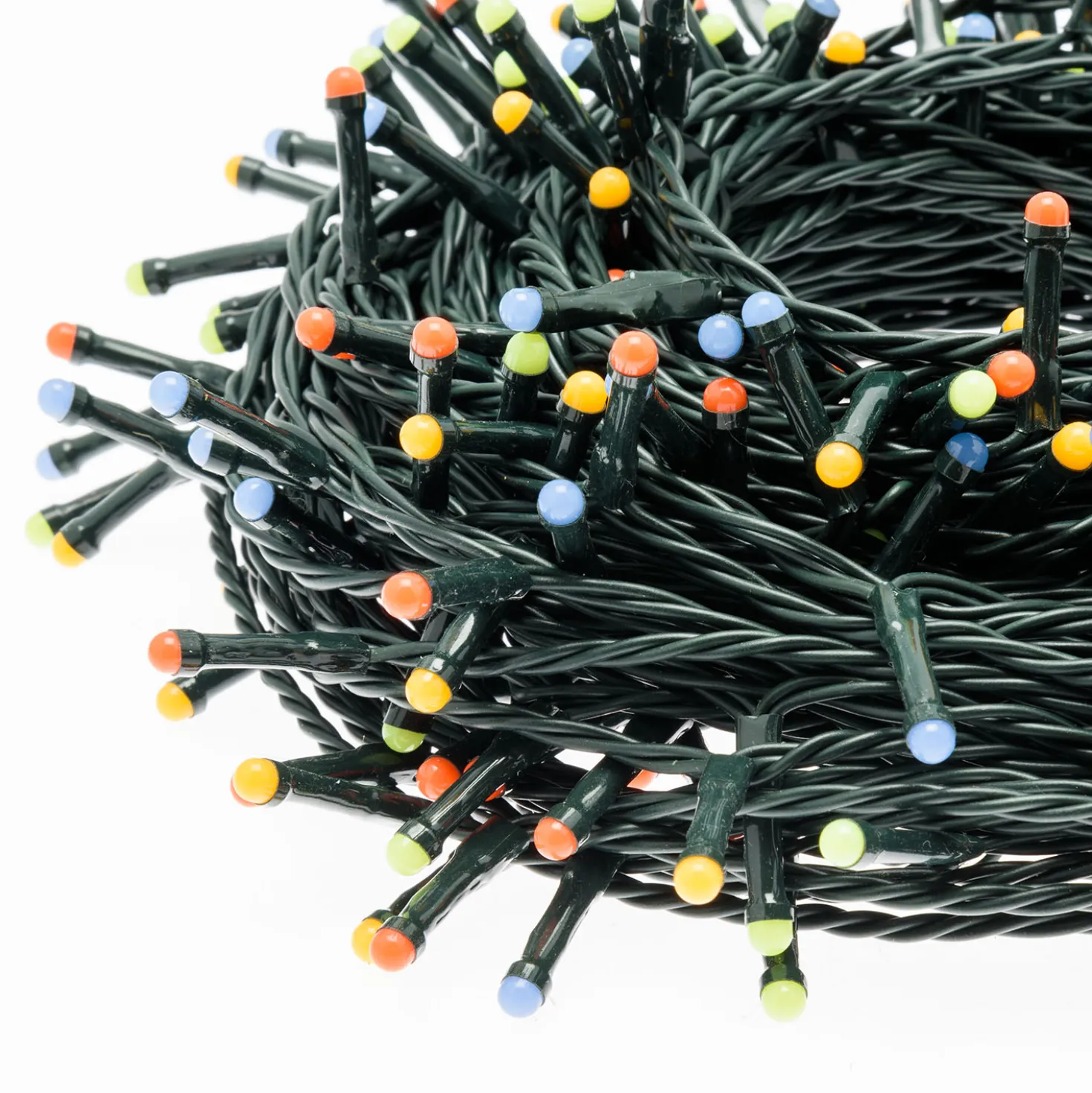 Catena 25 m, led multicolor, pannello solare e trasformatore inclusi