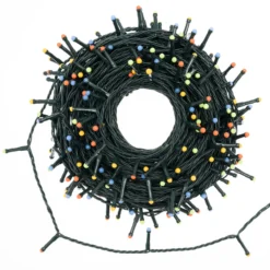 Catena 25 m, led multicolor, pannello solare e trasformatore inclusi