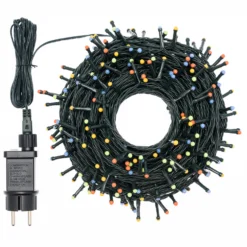 Catena 25 m, led multicolor, pannello solare e trasformatore inclusi