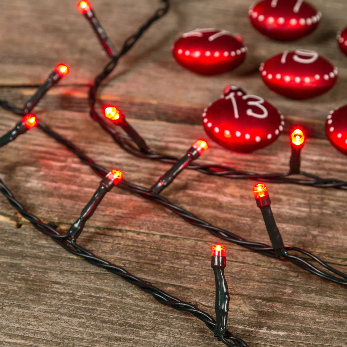 Catena 6 m, 80 led rossi