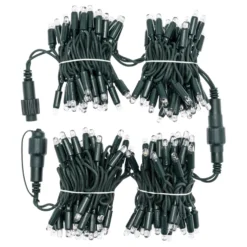 Catena 10 m, 200 maxiled bianco caldo, cavo verde, prolungabile, IP67