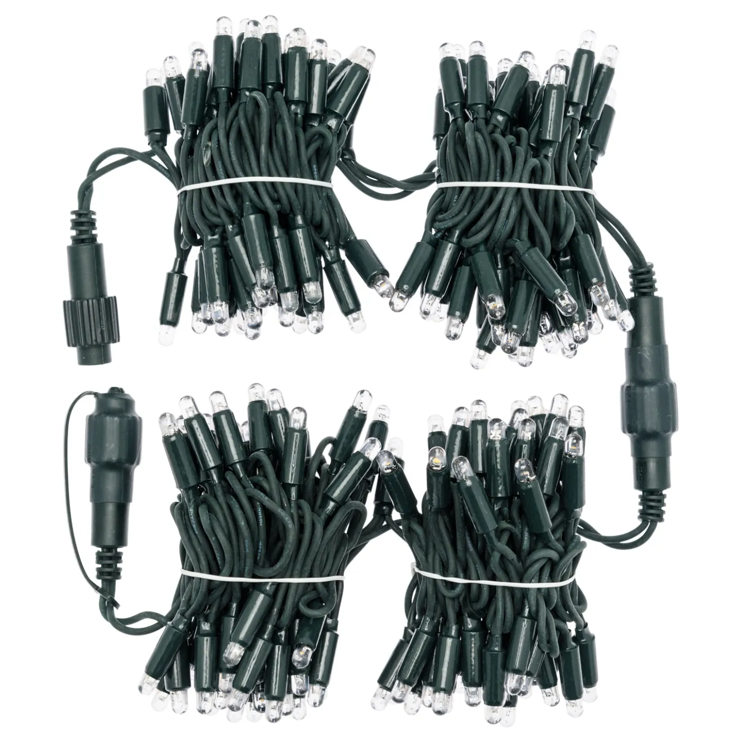 Catena 10 m, 200 maxiled bianco caldo, cavo verde, prolungabile, IP67