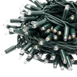 Catena 10 m, 200 maxiled bianco caldo, cavo verde, prolungabile, IP67
