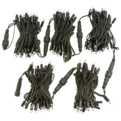 Catena 20 m, 200 maxiled bianco caldo, cavo verde, prolungabile, IP67