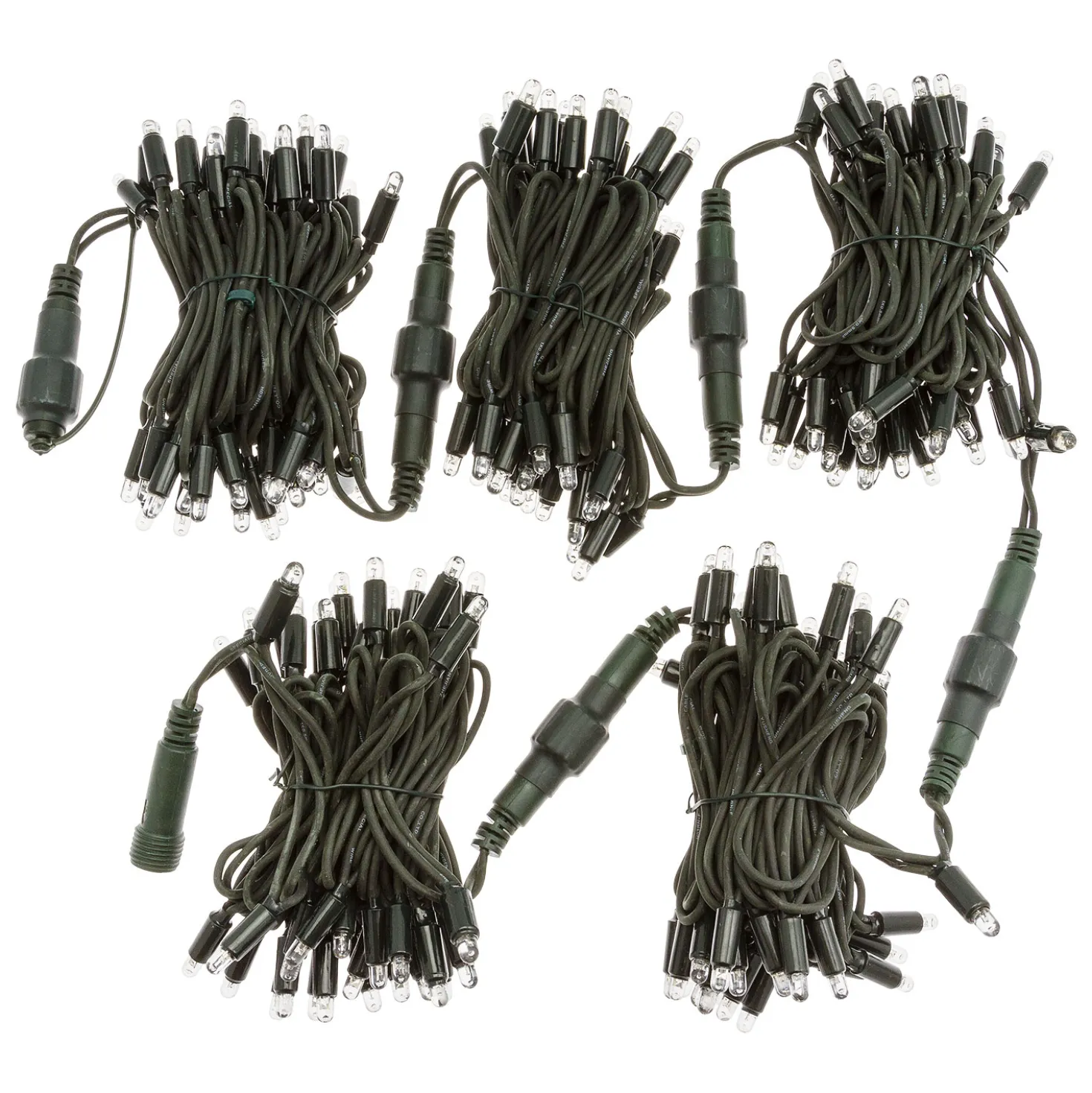 Catena 20 m, 200 maxiled bianco caldo, cavo verde, prolungabile, IP67